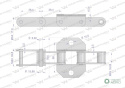 Łańcuch podajnika pochyłego 38.4R łapka K1 co 6 ogniwa 5m Waryński