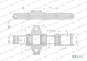 Łańcuch podajnika pochyłego 38.4V łapka K1 co 2 i co 4 ogniwo 5m Waryński