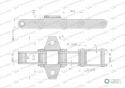 Łańcuch podajnika pochyłego 38.4V łapka K1 co 8 ogniwo 5m Waryński