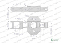 Łańcuch podajnika pochyłego 38.4VB łapka K1 co 2 i co 4 ogniwa 5m Waryński