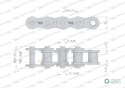 Łańcuch rolkowy 16B-1-58PZ (R1 1) adaptera zastosowanie Rozrzutnik Tytan Waryński