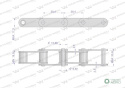 Łańcuch rolkowy 38.4R 5m Waryński 674480