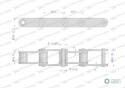 Łańcuch rolkowy 38.4V 5m Waryński