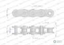 Łańcuch rolkowy 520-1 (R1 5/8) 5m Waryński