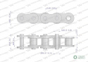 Łańcuch rolkowy napęd - wysypu ANSI 50A-115PS+Z+P zastosowanie New Holland 80116140 Waryński