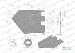 Lemiesz, listwowy lewy szerokość wyorywania 620mm, zastosowanie Grimme, Waryński