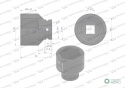 Nasadka udarowa sześciokątna 3/4". 49 mm. CrMo. DIN 3129. Waryński