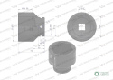 Nasadka udarowa sześciokątna 3/4". 59 mm. CrMo. DIN 3129. Waryński