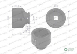 Nasadka udarowa sześciokątna 3/4