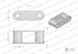 Ogniwo łańcucha 38.4R Waryński ( sprzedawane po 5 )