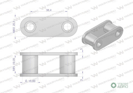 Ogniwo łańcucha 38.4VB Waryński ( sprzedawane po 5 )