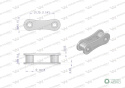 Ogniwo wewnętrzne łańcucha A2050 210A (R1 1.1/4) Waryński ( sprzedawane po 5 )