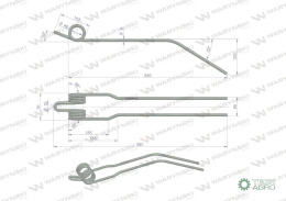 Palec zgrabiarka zastosowanie Deutz Fahr VF16600387.86 WARYŃSKI W-16600387