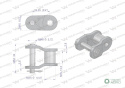 Półogniwo łańcucha 12BHF3. 515. RE425 (3/4 - 13.5) Waryński ( sprzedawane po 5 )