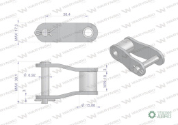 Półogniwo łańcucha 38.4V Waryński ( sprzedawane po 5 )