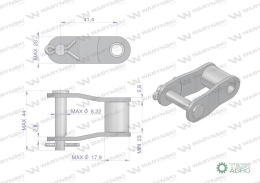 Półogniwo łańcucha 55VD Waryński ( sprzedawane po 5 )