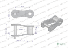 Półogniwo łańcucha ZA557 Waryński ( sprzedawane po 5 )