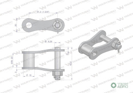 Półzamek łańcucha S55X (R1 41.30) zastosowanie Bizon Anna Waryński ( sprzedawane po 5 ) 5040170870 5040050510 55140000