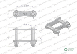 Zamek łańcucha S55X (R1 41.30) zastosowanie Bizon Anna Waryński ( sprzedawane po 5 ) 5040200810 55130000   