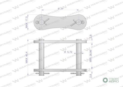 Zamek łańcucha S55 Waryński ( sprzedawane po 5 )