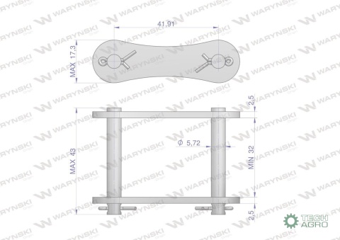 Zamek łańcucha S62 Waryński ( sprzedawane po 5 )