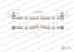 Drążek kierowniczy 1475mm 5168933 WARYŃSKI