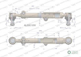 Drążek kierowniczy 330mm AL39018 WARYŃSKI