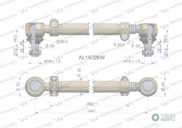 Drążek kierowniczy 440mm AL19726 WARYŃSKI