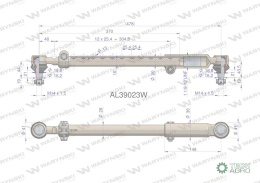 Drążek kierowniczy 478mm AL39023 WARYŃSKI