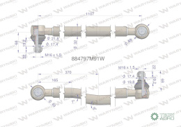 Drążek kierowniczy 884797M91 WARYŃSKI