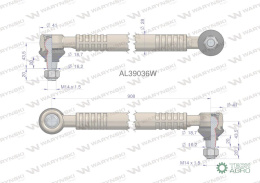 Drążek kierowniczy 908mm AL39036 WARYŃSKI