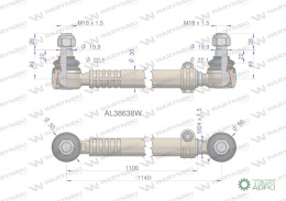Drążek kierowniczy AL38638 WARYŃSKI
