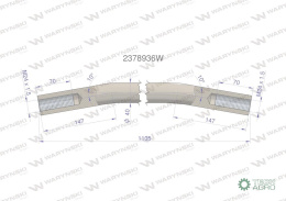 Drążek kierowniczy rura 1105mm 2378936 WARYŃSKI