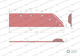 Lemiesz Prawy zastosowanie Sukov KV09 Pług stal borowa WARYŃSKI