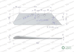 Lemiesz nkpl. prawy zastosowanie MX Unia Pług stal borowa WARYŃSKI