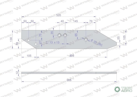 PŁOZA LEWA ZX PO/1702 WARYŃSKI