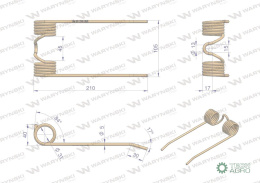 Palec podbieracza zastosowanie John Deere E17615E Waryński