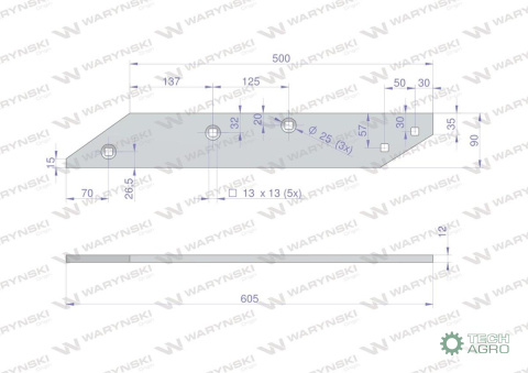 PŁOZA PRAWA TYLNA TUR Po/738 WARYŃSKI