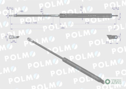 Siłownik maski L max. 385mm 65415046 MASSEY FERGUSON POLMO