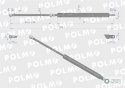 Siłownik pedału sprzęgła L max. 204mm 3583941M1P MASSEY FERGUSON POLMO