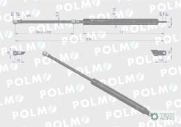 Siłownik pedału sprzęgła L max. 204mm 3583941M1P MASSEY FERGUSON POLMO