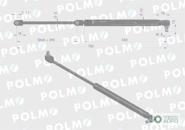 Siłownik tylnej szyby L max. 785mm 3389556M1P MASSEY FERGUSON POLMO