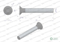 Śruba płużna podsadzana D 608 M12x90 mm kl.10.9 zastosowanie Gruber Waryński ( sprzedawane po 10kg )