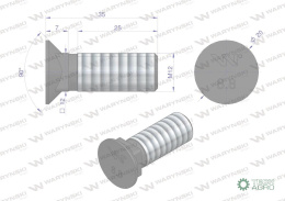 Śruba płużna podsadzana M12x35 mm kl.8.8 Waryński ( sprzedawane po 10kg )