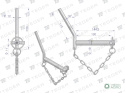 Sworzeń zaczepu z wygiętym uchwytem 19x130 TEGER