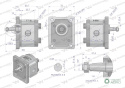 Pompa hydrauliczna zębata 1.0cm3 (grupa 1 - typ europejski) wałek 1:8 przyłącza obustronnie gwinty wewnętrzne 3/8 (obroty prawe