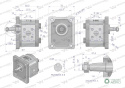 Pompa hydrauliczna zębata 1.5cm3 (grupa 1 - typ europejski) wałek 1:8 przyłącza gwintowane (obroty prawe) max.260 bar Waryński