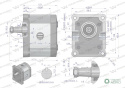 Pompa hydrauliczna zębata 27.0cm3 (grupa 3 - typ europejski) wałek 1:8 przyłącza gwintowane (obroty prawe) max.250 bar Waryński