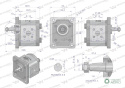 Pompa hydrauliczna zębata 3.1cm3 (grupa 1 - typ europejski) wałek 1:8 przyłącza gwintowane (obroty prawe) max.260 bar Waryński