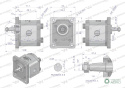 Pompa hydrauliczna zębata 3.8cm3 (grupa 1 - typ europejski) wałek 1:8 przyłącza obustronnie gwinty wewnętrzne 3/8 (obroty prawe